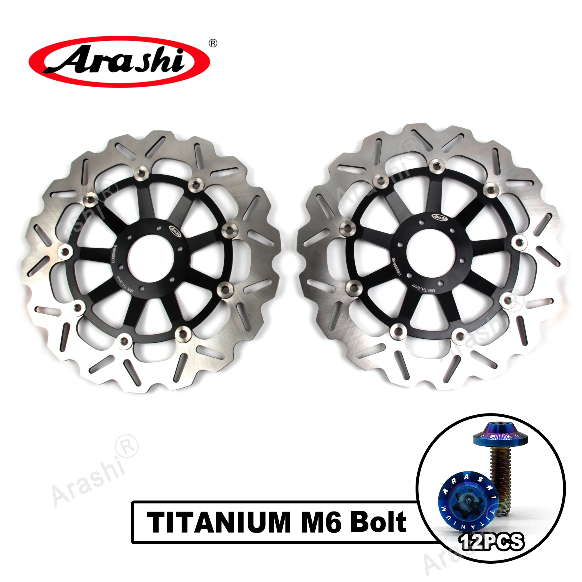 Arashi 296mm Volledige Drijvende CNC Remschijf Rotor Remschijf Voor HONDA VFR750F VFR 750 F 1994 1995 1996 1997 VFR-F750 - afbeelding 1