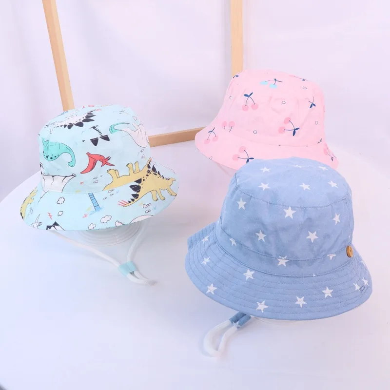 Cappelli a secchiello per bambini Panama Estate Neonate Cappello Ragazzi Berretto da pescatore Zoo Beach Swim Safari Secchio Bambino Baby Beach Sun Cap