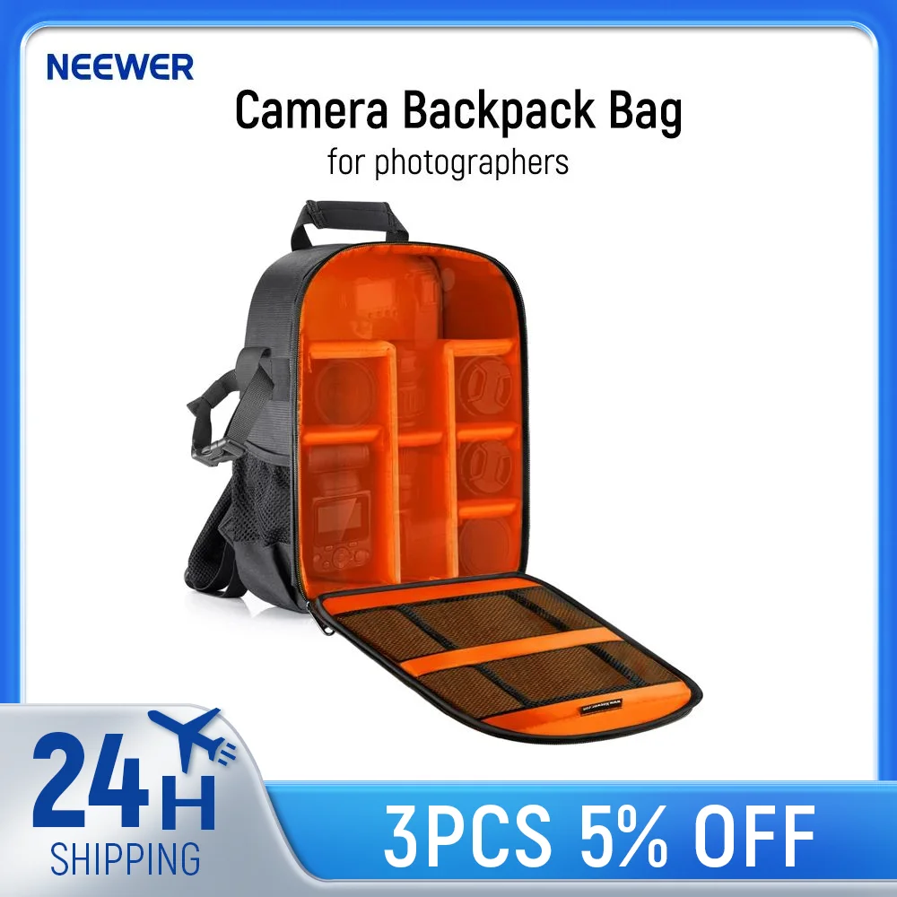 

Neewer Camera Backpack Bag for photographers with Waterproof Shockproof Partition Small Camera Insert Case for DSLR Camera