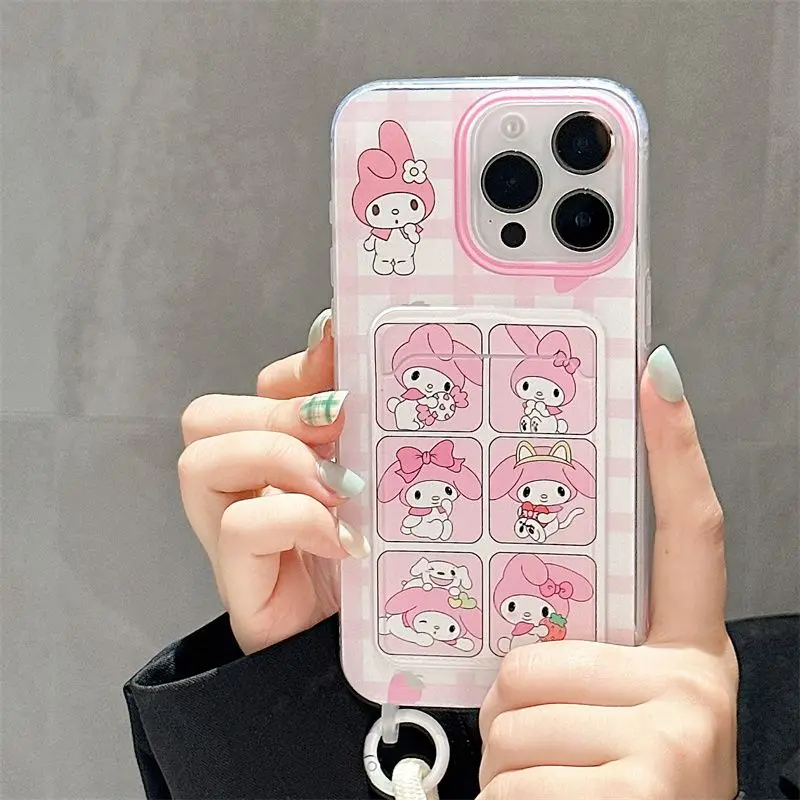 Cinnamoroll-funda de teléfono con correa de mano para Samsung Galaxy A16 A06 A55 A35 A25 A15 A54 A52 A14 A13 A24 A12 A03CORE A04E A05 suave