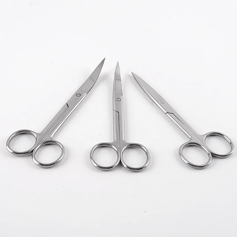 مقص ستانلس ستيل كوع مستقيم مدبب بحجم سميك #2