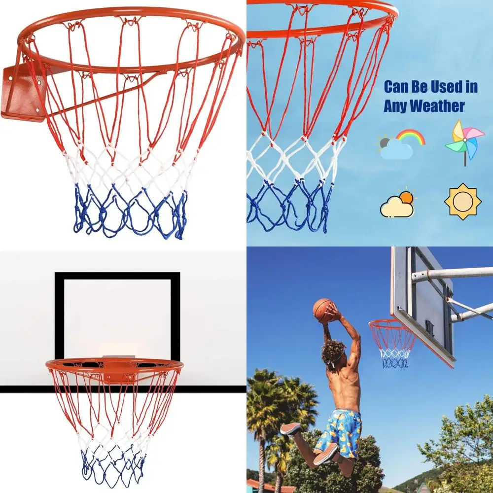 

All-Weather Basketball Rim Replacement, 15/18 Inch Indoor/Outdoor Hoop with Durable Net for Enhanced Gameplay