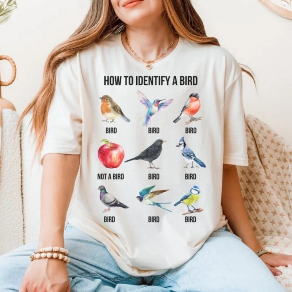 

Funny Bird T-Shirt How To Identify A Bird Shirt Bird Identification Design Witty Gift Idea for Ornithologists Hilarious Clothes