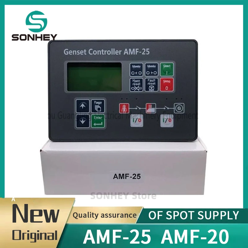 

Оригинальный модуль контроллера дизельного генератора InteliLite AMF 25, ЖК-панель дистанционного мониторинга AMF25, аксессуары для генераторной установки