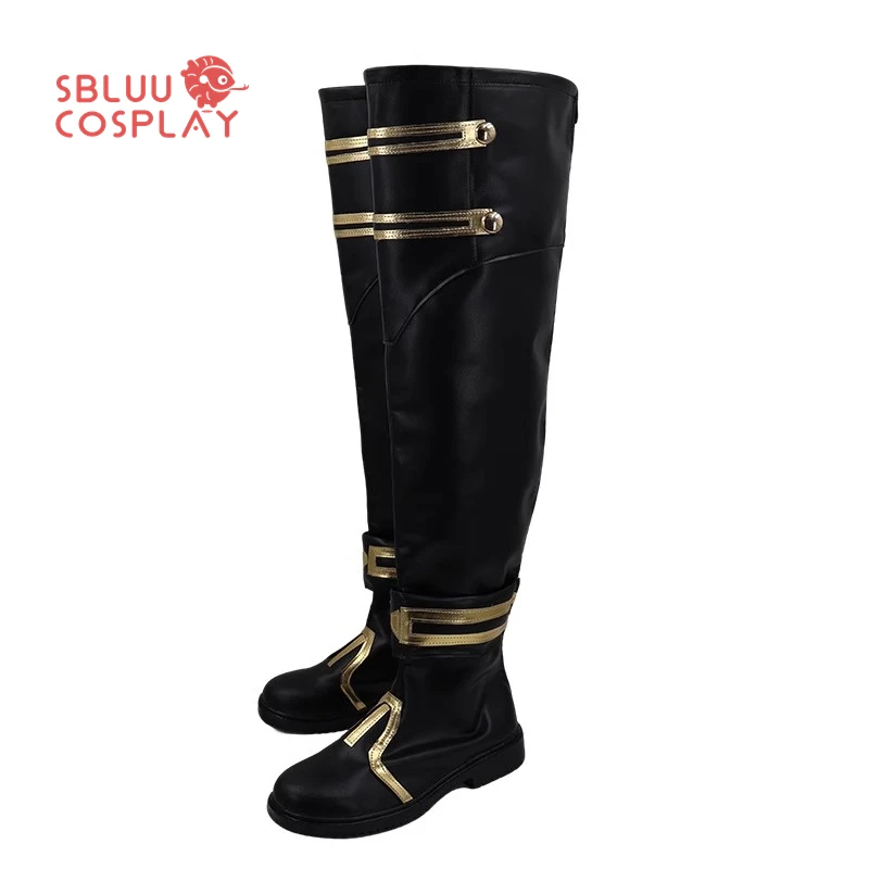 SBluuCosplay 게임 LOL Caitlyn Kiramman 코스프레 신발 남성 여성 할로윈 파티 테마 이벤트 맞춤 제작 부츠