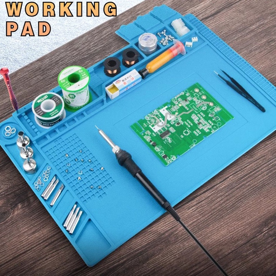  ESD Heat Resistant 932℉ Soldering Mat Job Tools Computer Phone Repair Kit Working Repair Pad Heatresistant Maintenance Platform 