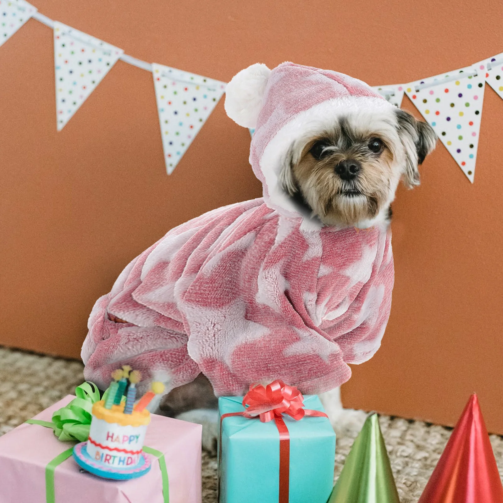 

Dog Pajamas Winter Pet Clothes Coral Fleece Small Dog Hooded Four Legs Fall Outfit Comfortable Sweaters Pet Costume