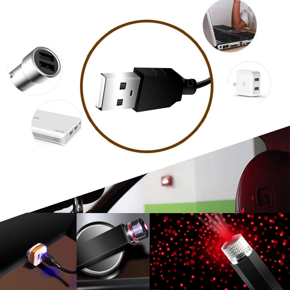 Car LED Starry Sky Night Light Romantic Atmosphere Galaxy Lights 5V USB Powered Projector Lamp for Car Roof Room Ceiling Decor image 5