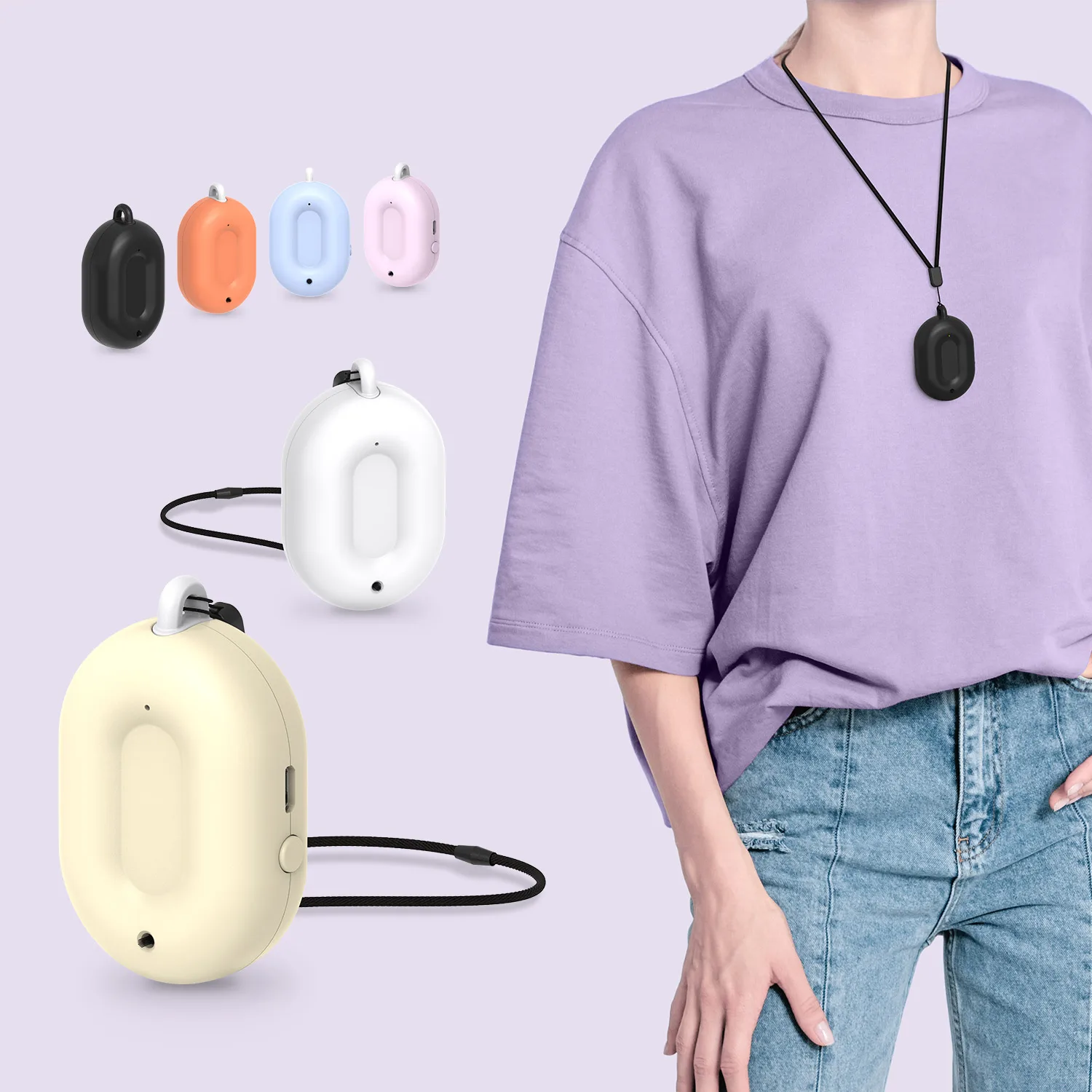Factory Price Wholesale in Stock Customizable Logo Colorful Portable Mini Neck Wear Personal Air Purifier Pendant