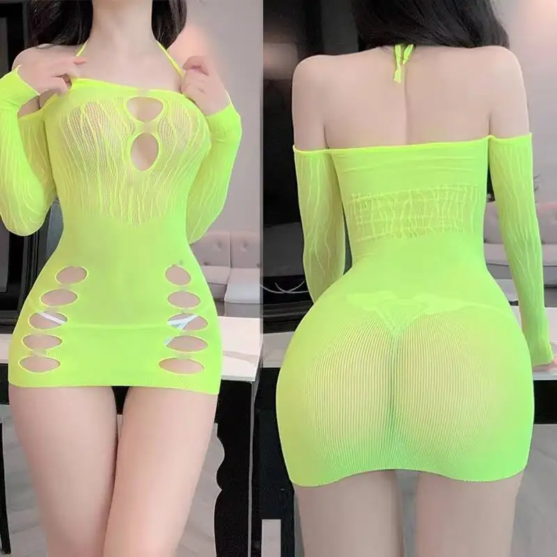 ملابس داخلية شفافة مثيرة للبالغين 18+ فستان شبكي مثقوب ملابس داخلية مثيرة قميص نوم للنساء البالغات 18+