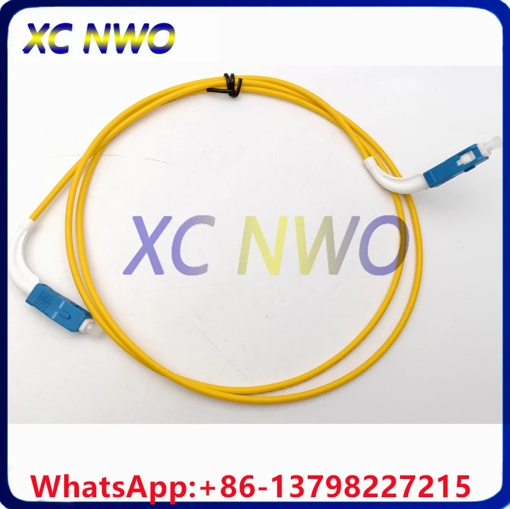 SM G657A2 3.0mm Simplex LSZH Yellow Jacket  1M 1.2M  1.5M SCUPC-SCUPC Fiber Optic Patch Cord 90 degree Angle Finders Connector-