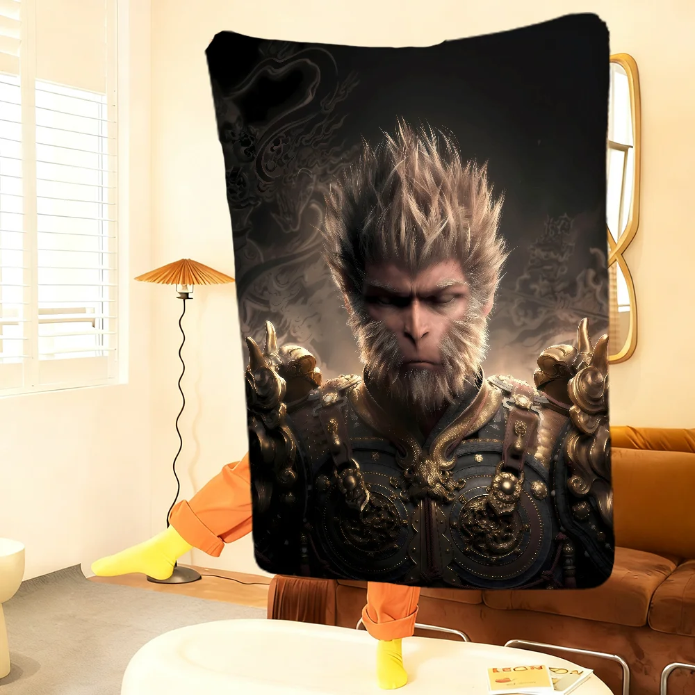 Black Myth Wukong Blanket Throw Super Cosy Plush Living Room Sofa Couch Childish Birthday Gifts
