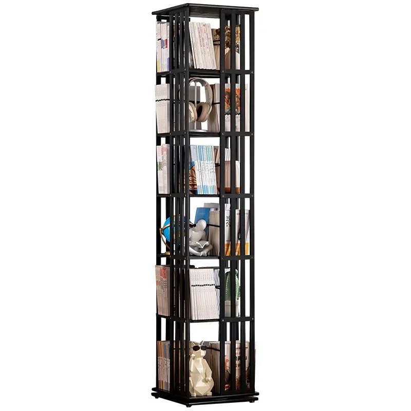

Household rotating bookshelf Floor to ceiling multi functional shelf Living room Modern simple