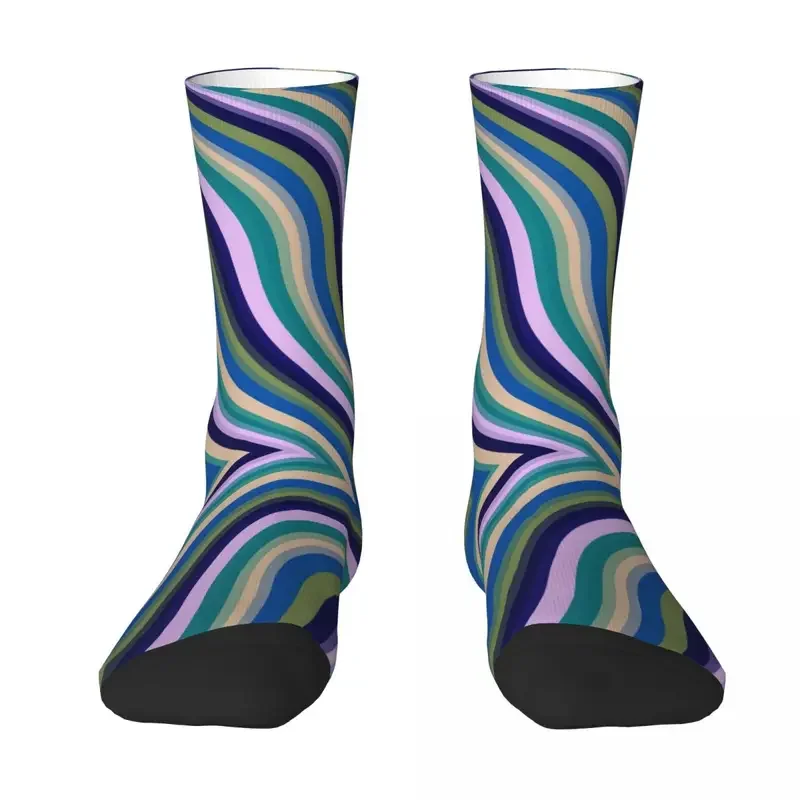 Swirls Twirls Waves Pattern Design Socks Leisure Stockings Men Comfortable Outdoor Socks Autumn Printed Anti Sweat Socks