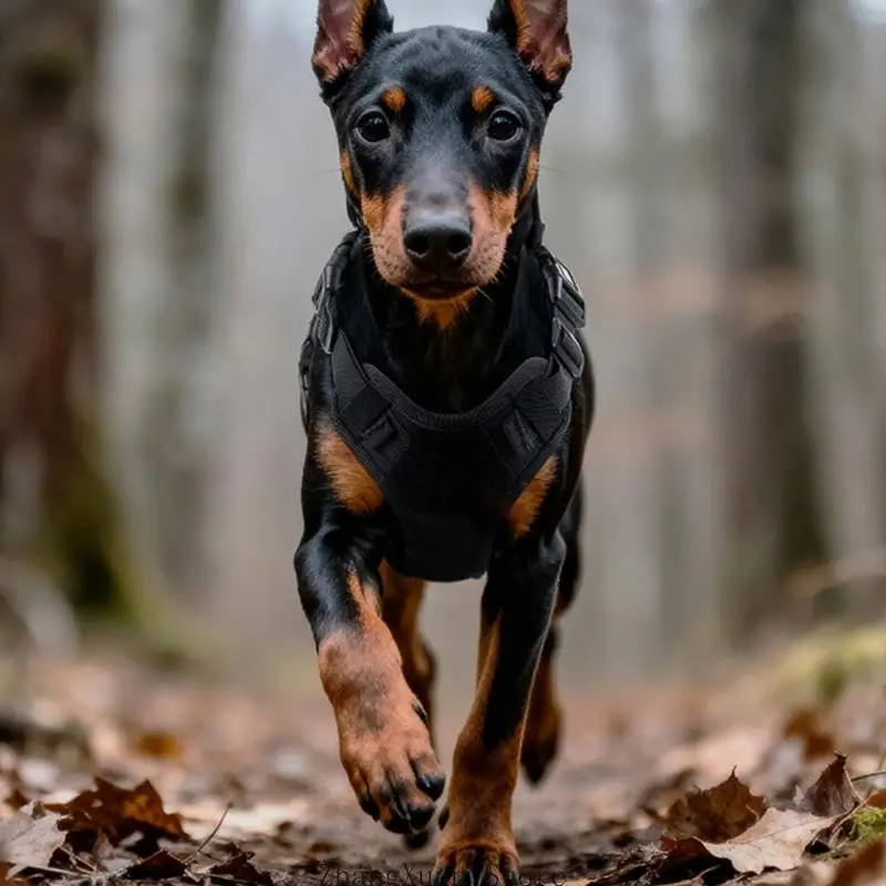Dog Walking Gear with Multiple Closures, Positioning Straps, Connection, and Chest-and-Body Coverage for Training 3XUF