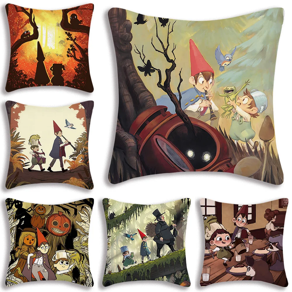 O-Over The G-Garden W-Wall Pillow Covers Cartoon Sofa Decorative Home Double-sided Printing Short Plush Cute Cushion Cover