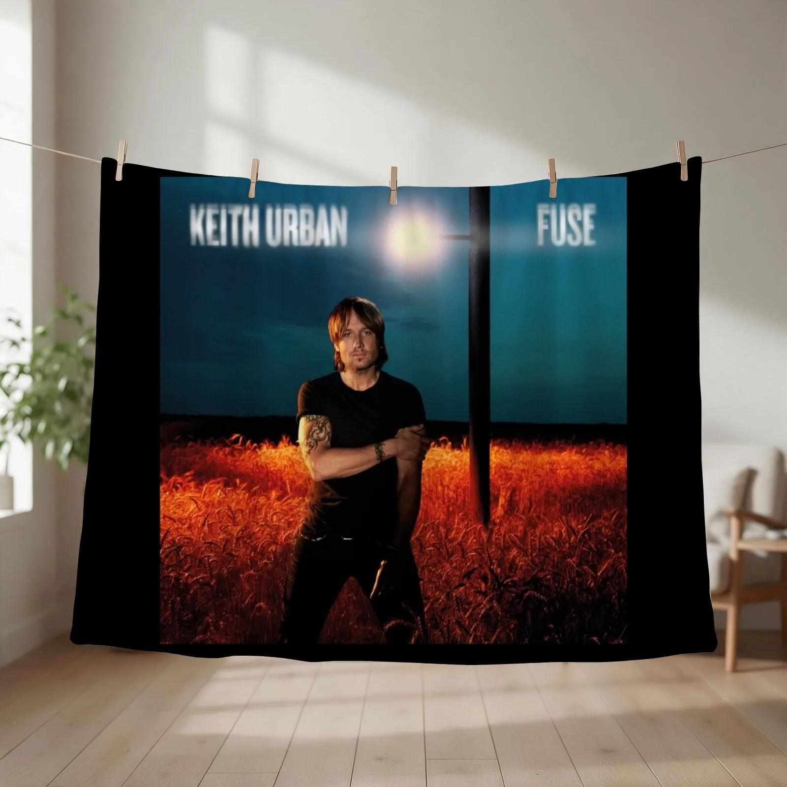 Keith Urban Fuse Throw Blanket couch cozy soft plush fuzzy picnic outdoor blanket