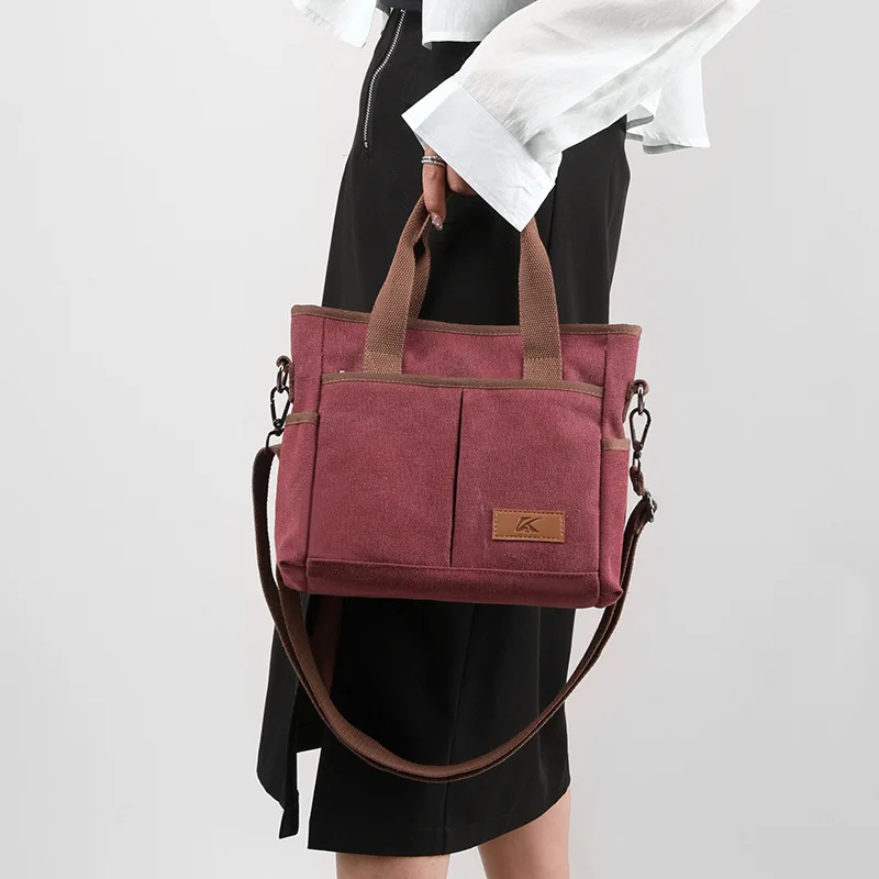 جديد حقيبة قماش قنب عادية سعة كبيرة حقيبة يد الكورية نمط ضوء فاخر تنوعا حقيبة كروسبودي المرأة التنقل حقيبة كتف