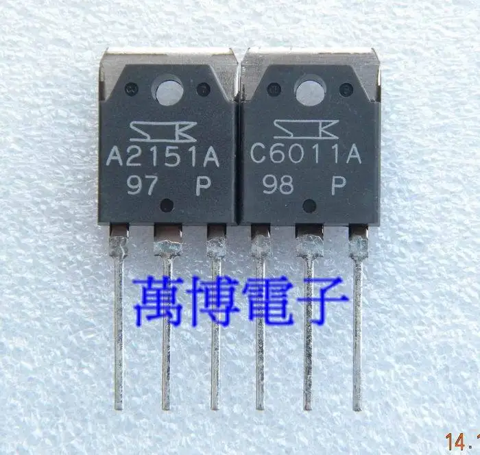 hot sale 10pair/30pair Sanken 2SA2151 2SC6011 2SA2151/2SC6011(2SA215 Audio electronics free shipping