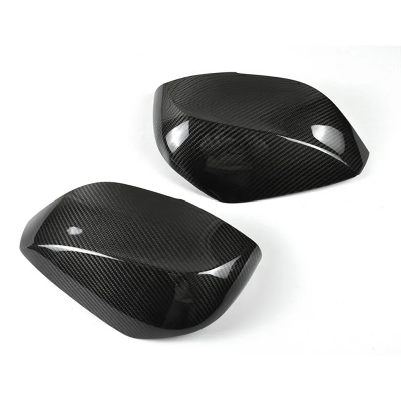 غطاء مرآة الرؤية الخلفية الجانبية للسيارة من ألياف الكربون الحقيقية لسيارة إنفينيتي QX50 2016-2023 QX60 2016-2020 قطع غيار غطاء مرآة الباب-