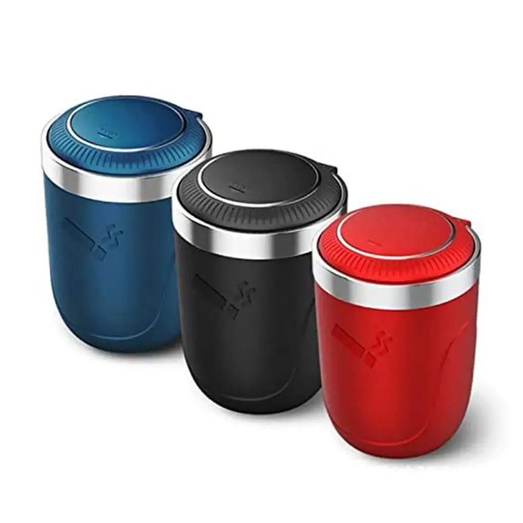 

Vehicle Ash Holder Interior Accessory Multi-function Cigarette Dustbin Blue