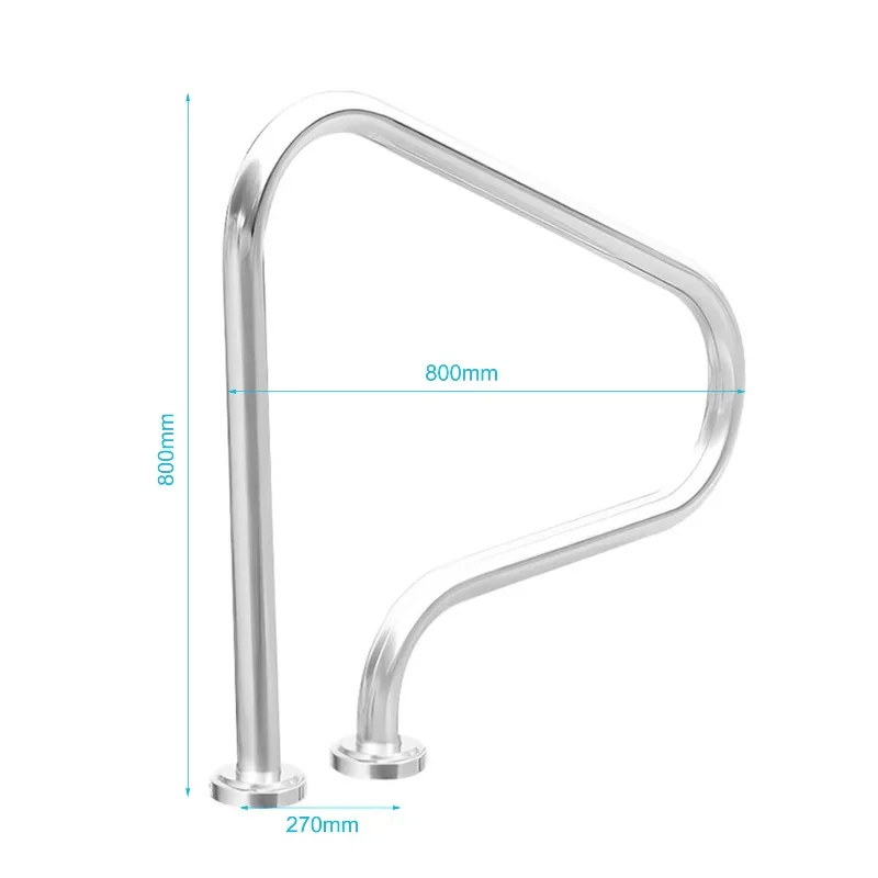 Beautiful Shaped SS304 Stainless Steel Pool Ladder , For Private Family And Large Scale Commercial Outdoor Pool