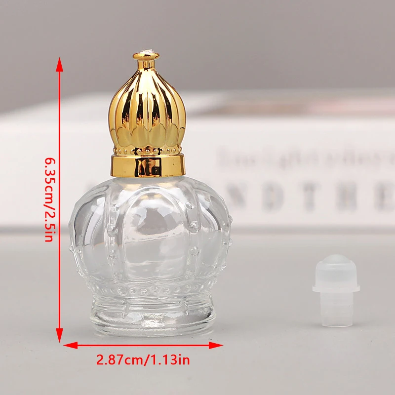 Mini frasco de muestra vacío transparente de vidrio dorado, botellas de aceite esencial rellenables, botellas de gotero, Perfume, 15ml