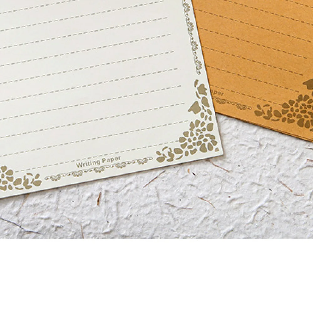A5 Vintage Aesthetic Letter Paper Creative Bunny Motif Kraft Stationery Sheets For Classic Handwritten Mail And Journals