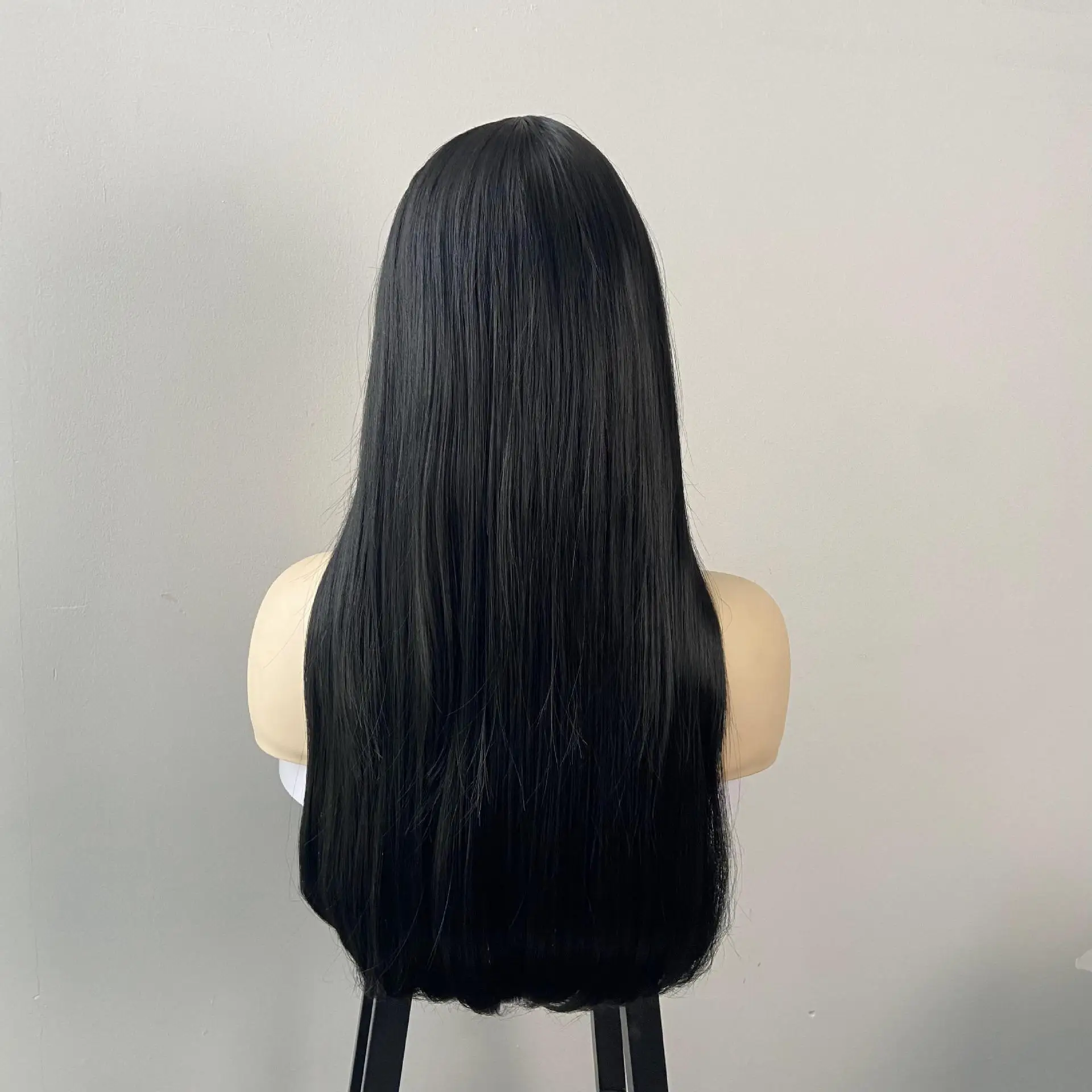 كوريا الشعر الاصطناعية لطيف JK فتاة تأثيري الانفجارات الهوائية شعر مستعار تنفس غطاء رأس 50 سنتيمتر طويل مستقيم شعر مستعار قبعة ل ث