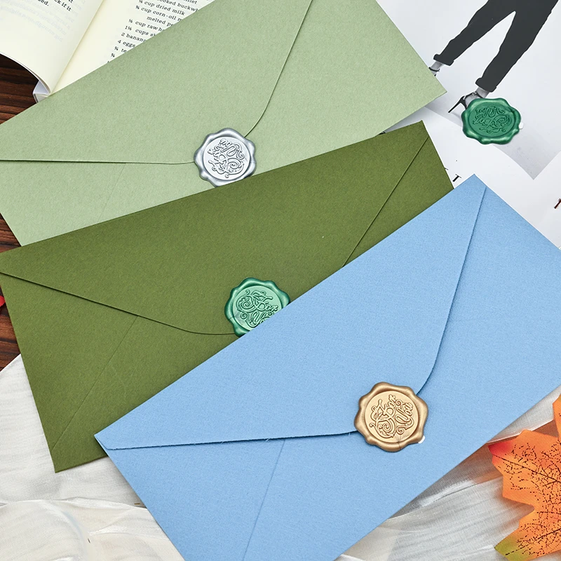 30pcs-22x11cm-green-envelopes-for-wedding-high-grade-250g-paper-invitation-small-card-business-stationery-supplies-storage-bag