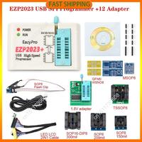 Buy Now EZP2023+ High-Speed SPI FLASH Programmer Full Set+12 Adapters Support 24/25/93/95 EEPROM Bios 25T80 Burning Offline Copy