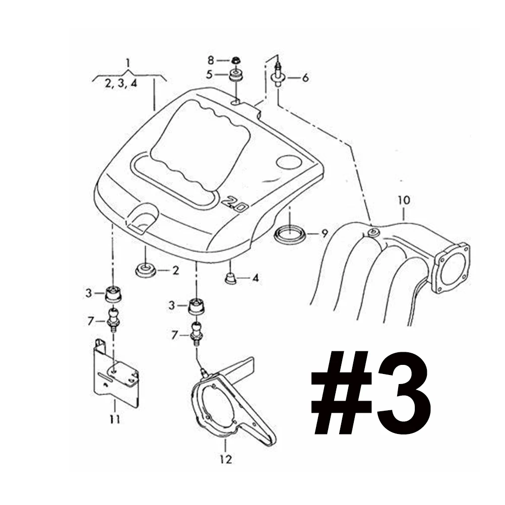 APKTNKA 4Pcs Engine Protective Board Rubber Cover Buffer Block For VW Seat Skoda Audi Bora Jetta Golf 4 MK4 Touran