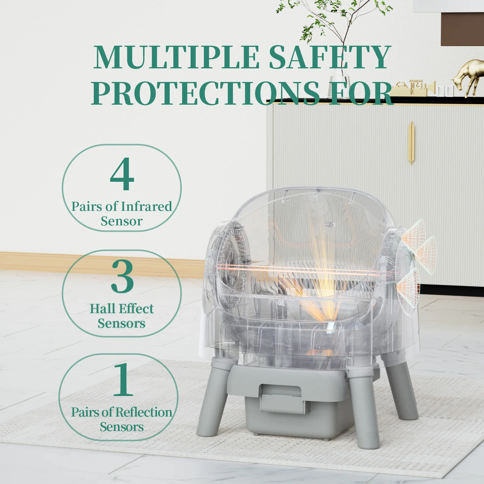 Petpivot New Upgrd Self - Cleaning Automatic Cat Box - Open Top Den For Multiple Large Cats