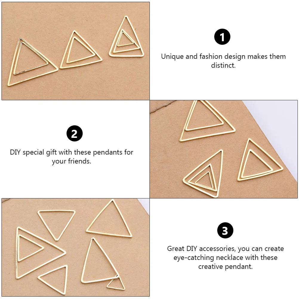 

60Pcs Fashionable Geometric Alloy Pendants Charms Durable DIY Necklace Bracelet Jewelry Making Accessories DIY Pendant Charm