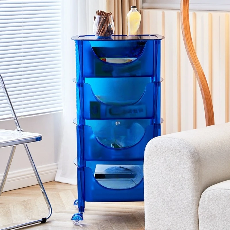 

Multi-layer snack storage rack household multi-purpose mobile storage cabinet