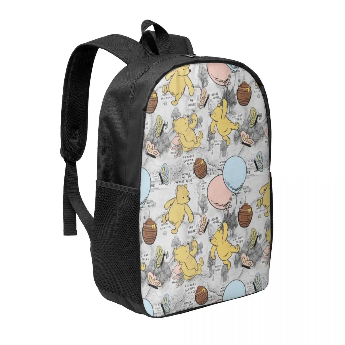 Winnie The Pooh 17-Inch Student Backpack - Comfortable and Practical Backpack for Daily Use, School, and Travel