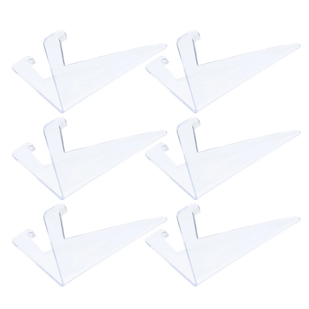 

6pcs Game Card Holder Stand Multifunctional Display Rack For Trading Sports Cards Clear Mini Easel Portable