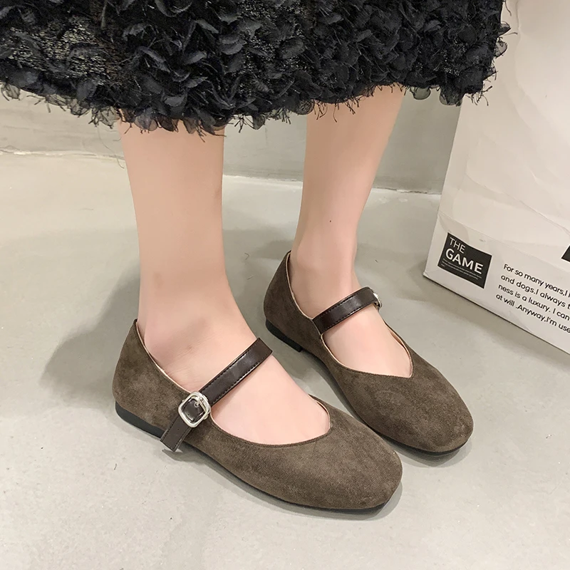 Spring 2024 Fashion Brand Lolita Dress Shoes New Mujer Zapatos Comfortable Simple Clasps Basic Style Solid Color Zapatos