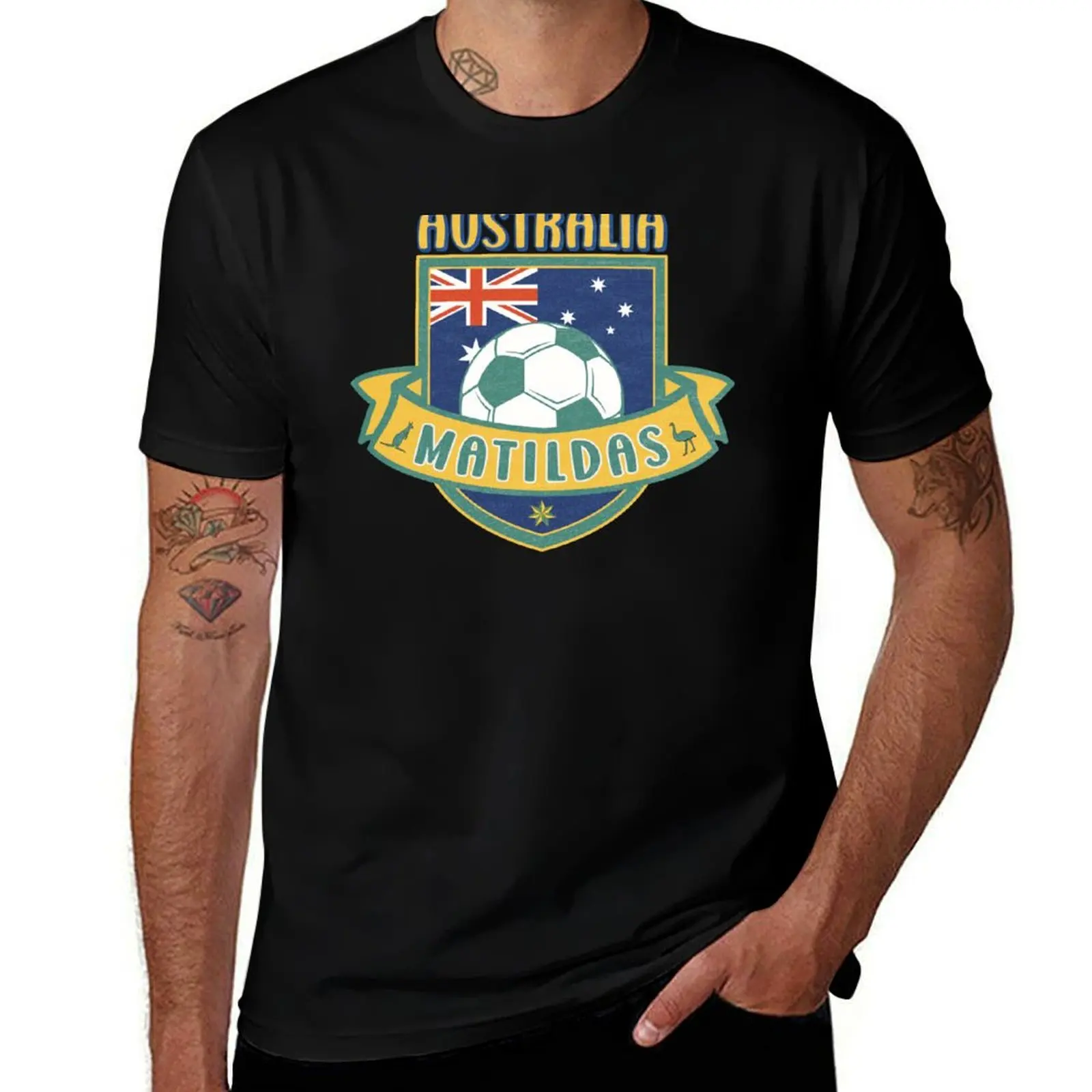 Australian Womens Soccer Crest (Matildas) T-Shirt t shirt man luxury printed t shirts for man anime t shirts oversize T-Shirt