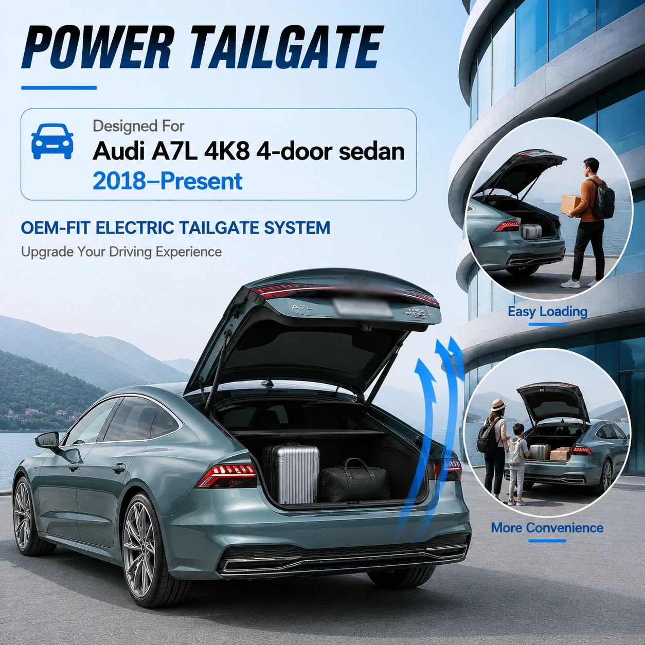 For Audi A7L 4K8 4-door sedan 2018-present Car Liftback Automatic Lifting Electric Tailgate Lock Module Closing System