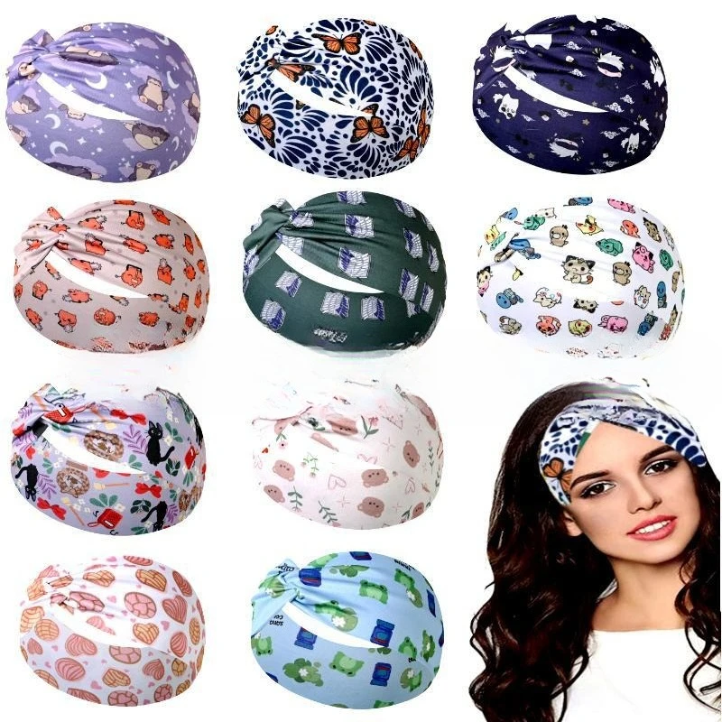 

Yoga Headband Sweatproof Animal Print Elastic Sports Hairband for Women