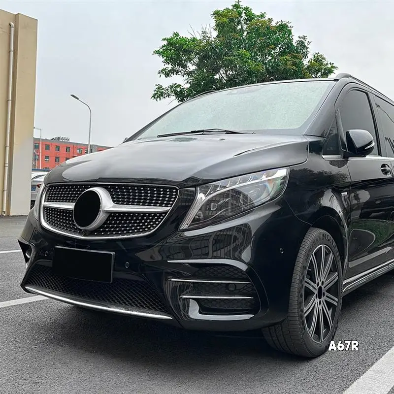 

Front Bumper Spoiler Cover For Mercedes Benz V Class W447 2016-2023 AMG Line Side Splitter Trim