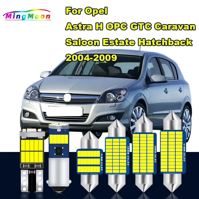 

15Pcs Canbus Car LED Interior Dome Map Trunk Light Kit For Opel Astra H OPC GTC Caravan Saloon Estate Hatchback 2004-2009