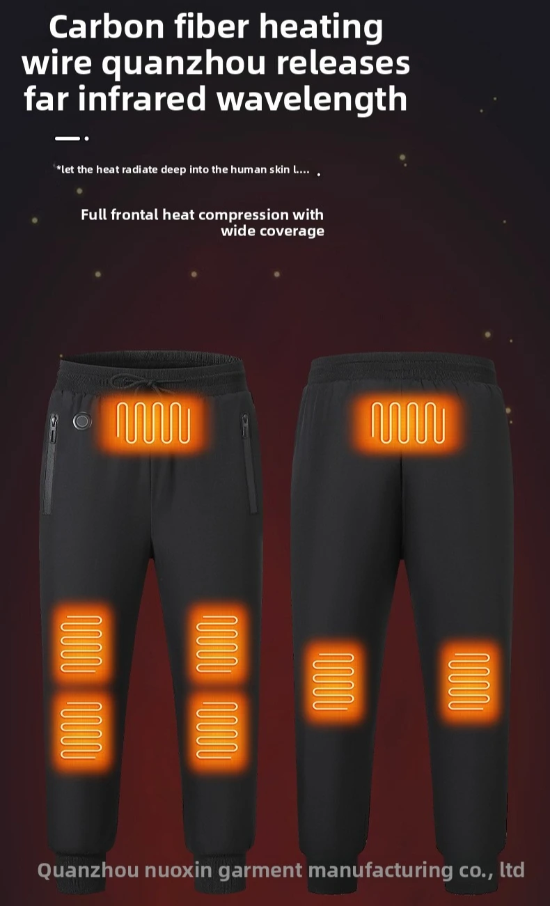 

Winter Men's 12-Zone Heated Pants - USB Electric 3-Gear Thermostatic Thickened Cotton Thermal Pants for Casual & Sports