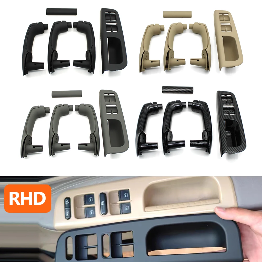 RHD Interior Black Beige Front Rear Left Right Door Pull Grab Door Handle Set For Volkswagon VW Bora Golf 4 MK4 Jetta 1999-2004
