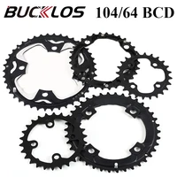 BUCKLOS 104/64 BCD plato de bicicleta 22T 24T 26T 32T 38T 42T 44T MTB plato 9S 10S rueda de cadena de bicicleta de montaña piezas de bicicleta