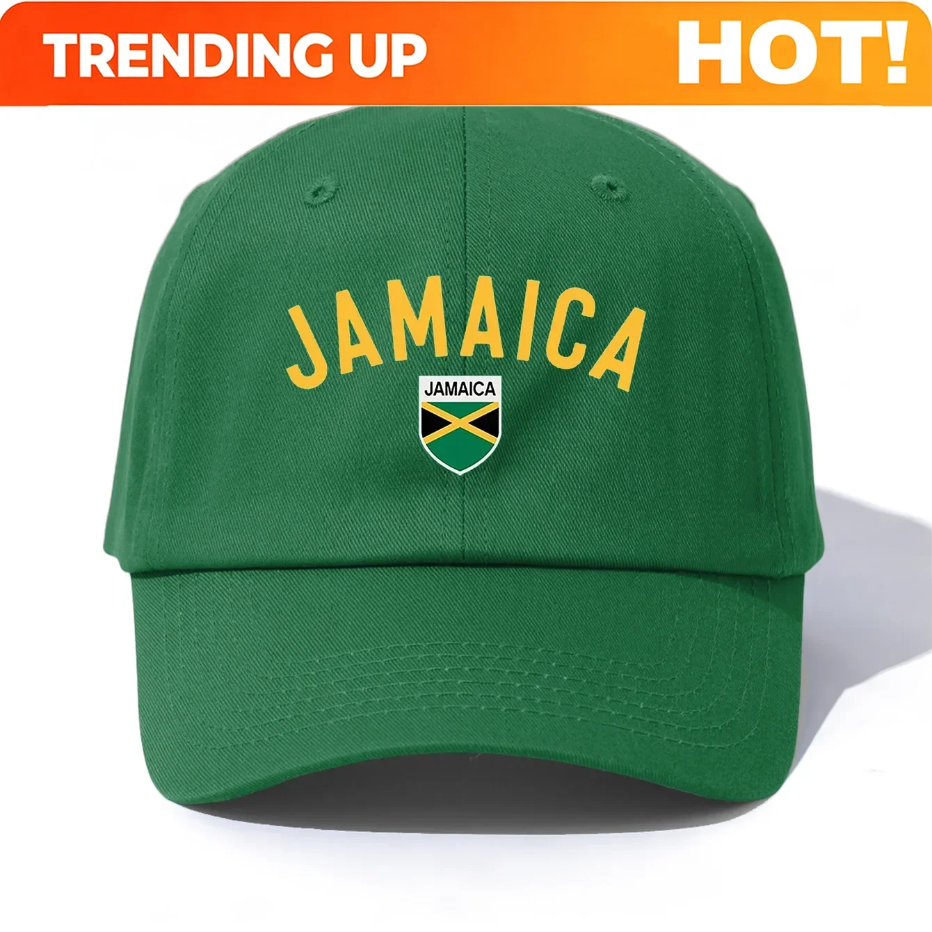 Customization 1pc JAMAICA Print Baseball Cap For Adults,Minimalist Retro Style Casual Soft Adjustable Dad Hat,Perfect As Gift