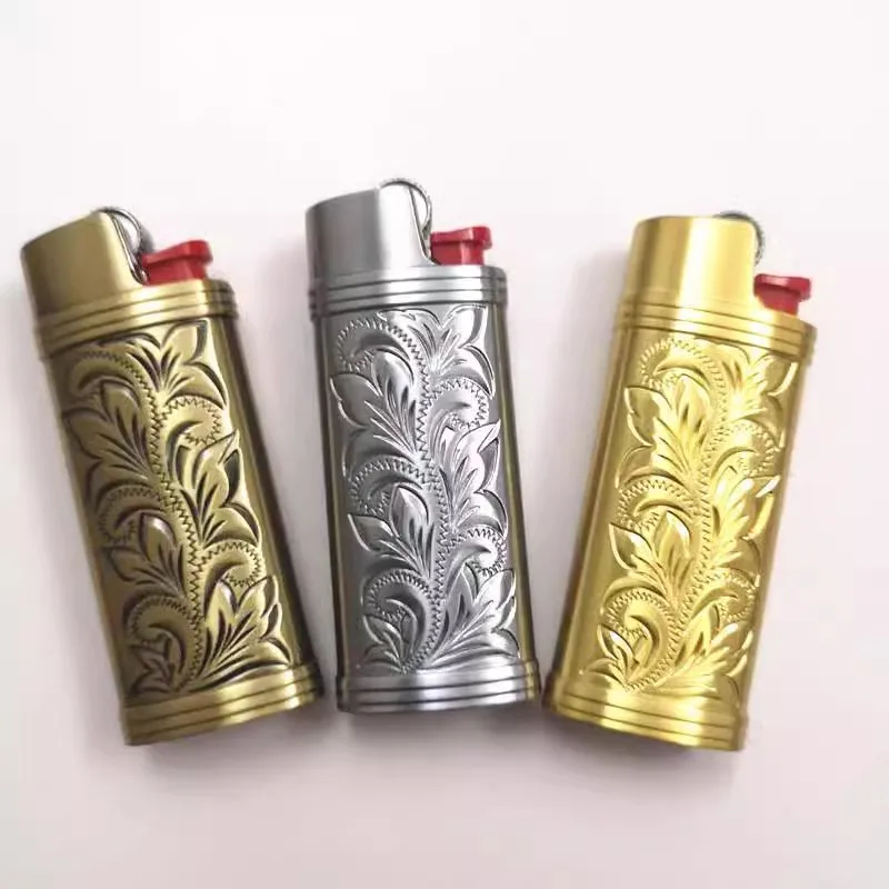 New Metal Lighter Case Cover Fits Bic J5 Lighter Retro Lighter Case Cover Gift