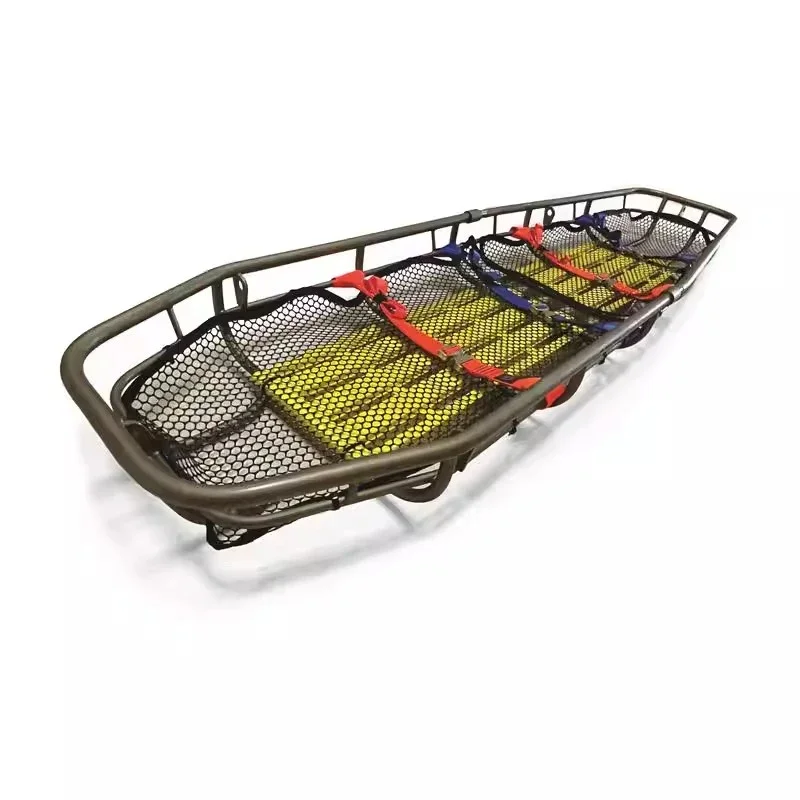 Split titanium basket stretcher is highly recommended