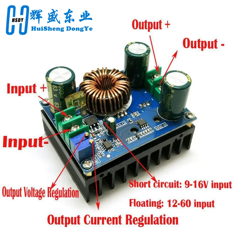 DC 10-60 В до 12-80 В повышающий модуль высокой мощности 600 Вт MPPT солнечное постоянное напряжение постоянный ток модуль регулятора напряжения автомобиля